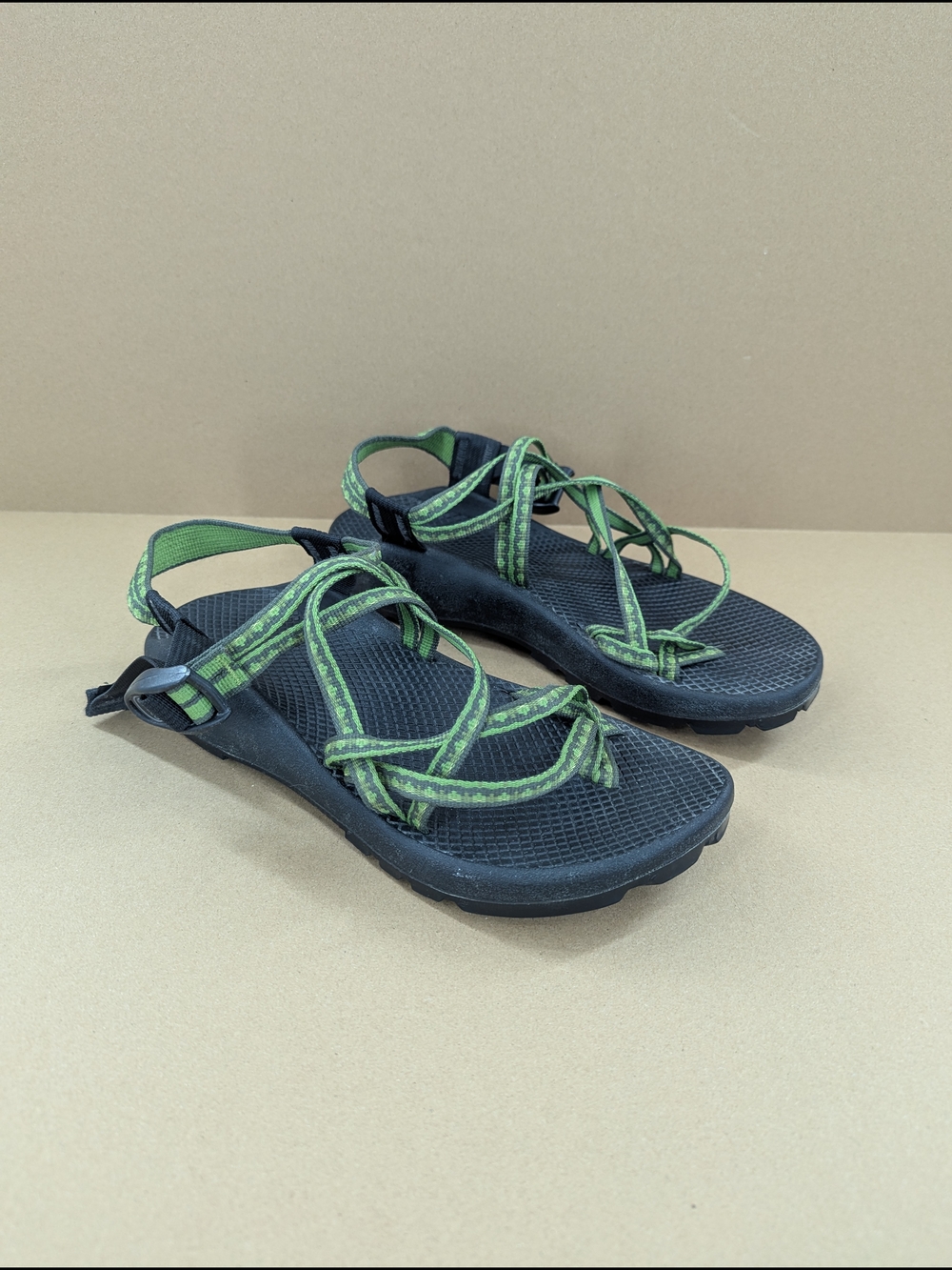 Chaco Z/Cloud 2 Sandals Green Black Double Strap Hiking Water Shoes Women's W9